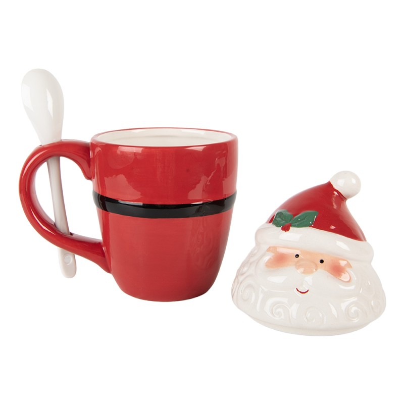 Clayre & Eef Mok Kerstman 300 ml Rood Keramiek