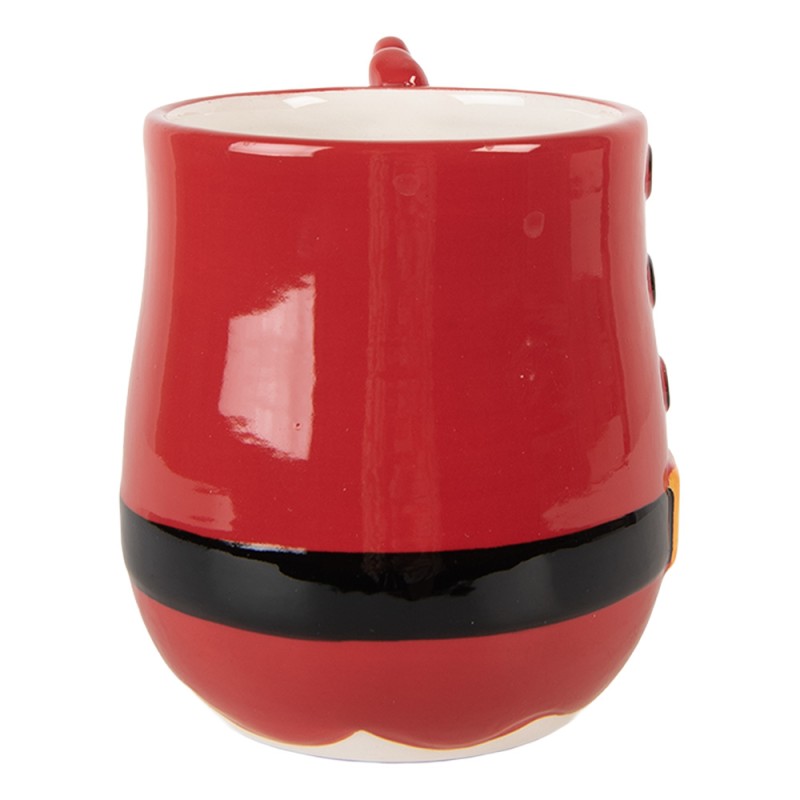 Clayre & Eef Tasse Weihnachtsmann 400 ml Rot Keramik