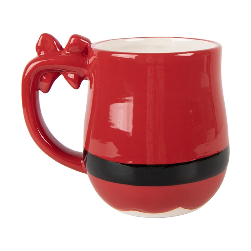 Clayre & Eef Tasse Weihnachtsmann 400 ml Rot Keramik