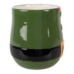 Clayre & Eef Tasse Weihnachtsmann 400 ml Grün Keramik