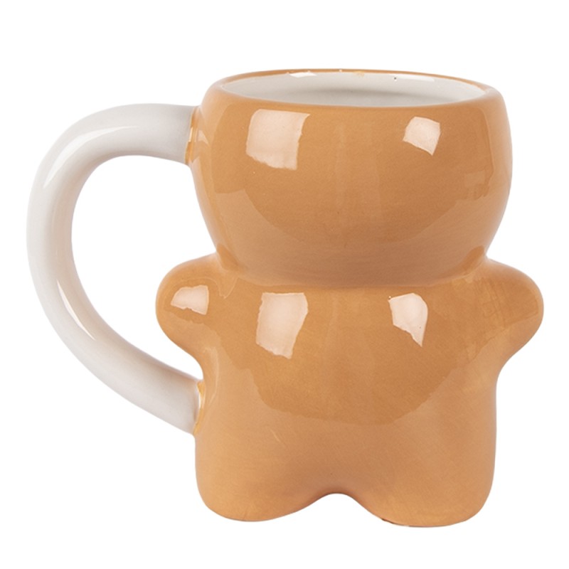 Clayre & Eef Mug Bonhomme en pain d‘épice 300 ml Marron Céramique