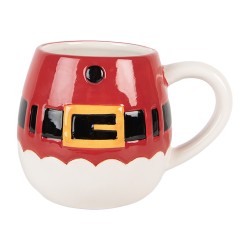 Clayre & Eef Mug Père Noël 400 ml / 500 ml Rouge Céramique