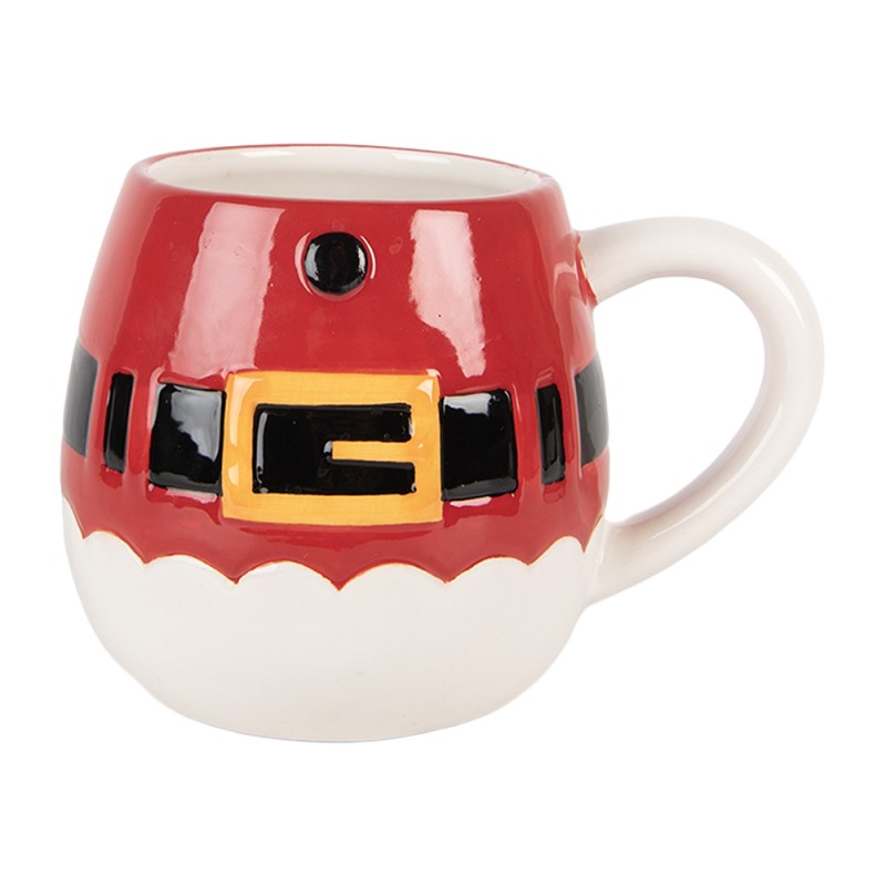 Clayre & Eef Mug Père Noël 400 ml / 500 ml Rouge Céramique