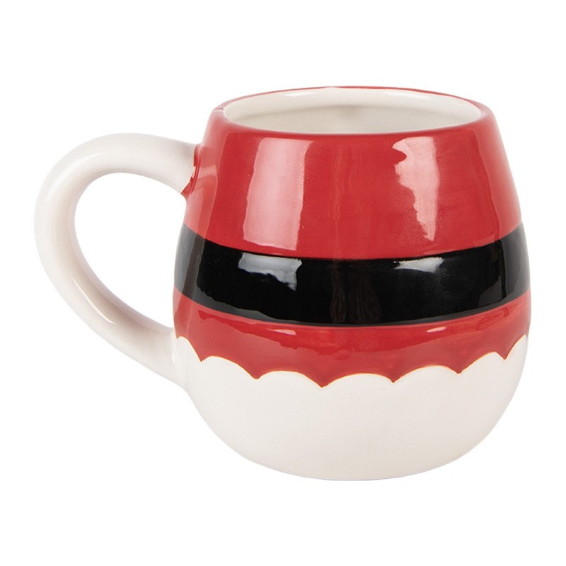 Clayre & Eef Mug Père Noël 400 ml / 500 ml Rouge Céramique