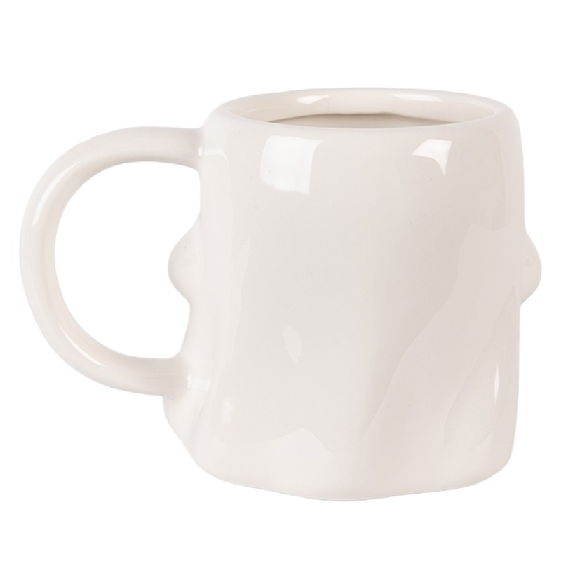 Clayre & Eef Mug Ghost 350 ml White Ceramic