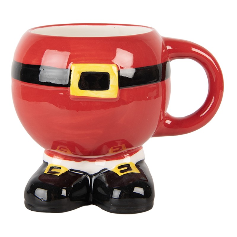 Clayre & Eef Tasse Weihnachtsmann 400 ml Rot Keramik
