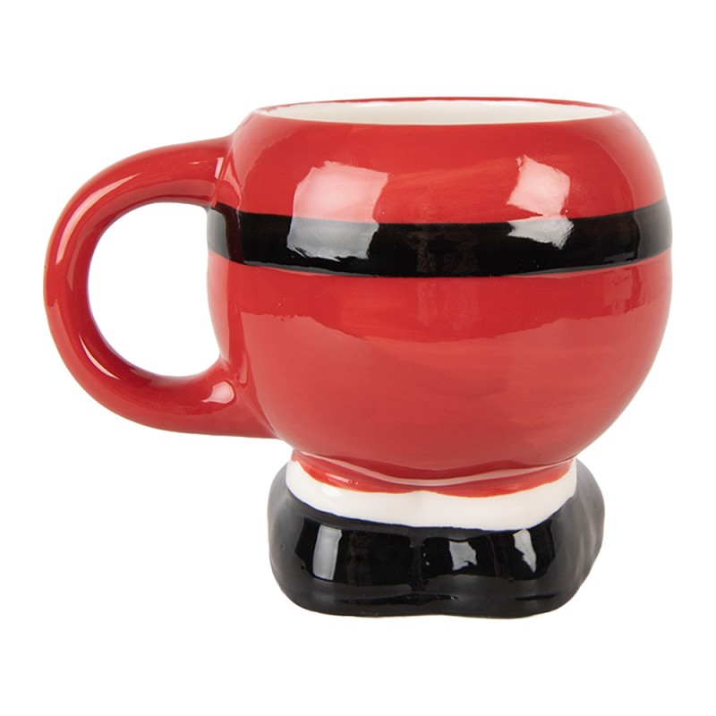 Clayre & Eef Tasse Weihnachtsmann 400 ml Rot Keramik