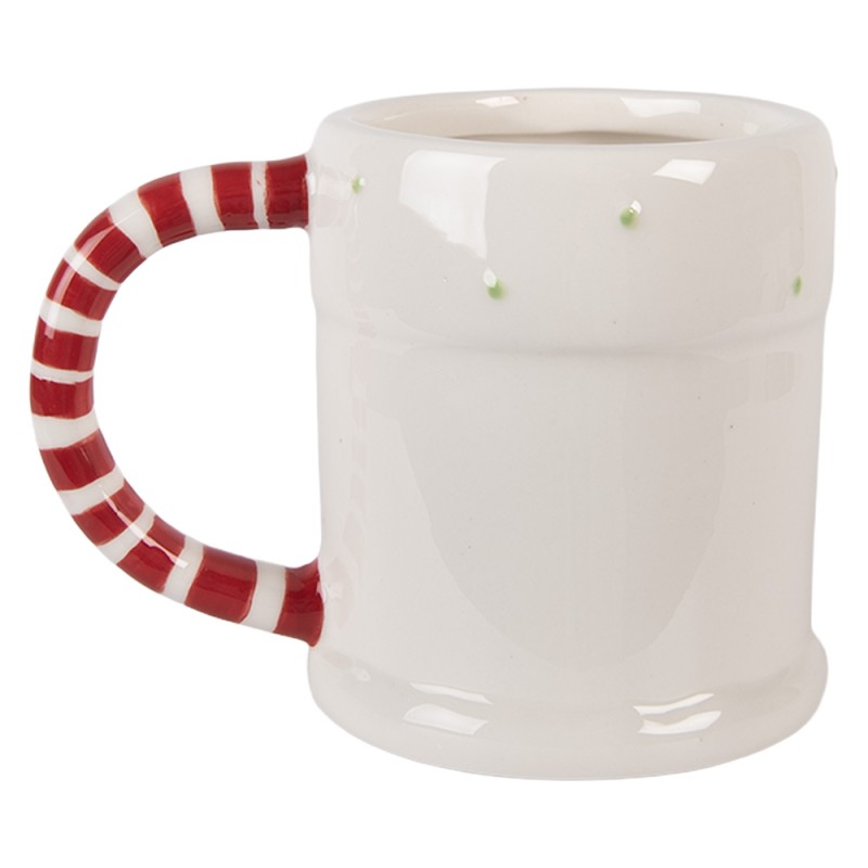 Clayre & Eef Tasse Lebkuchenhaus 400 ml Weiß Keramik