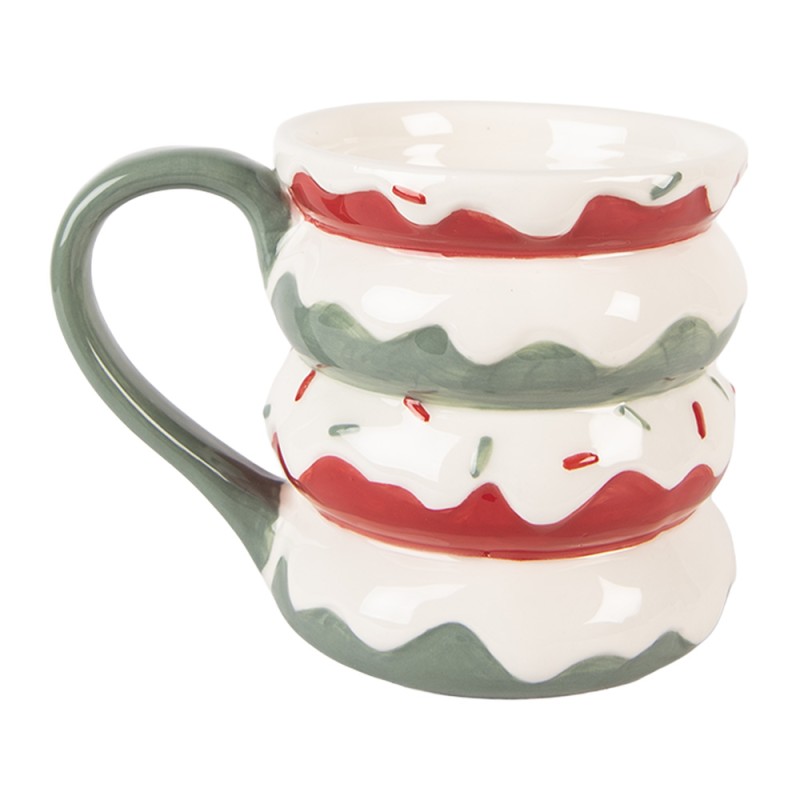 Clayre & Eef Tasse 450 ml Weiß Keramik