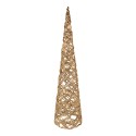 Clayre & Eef Kerstdecoratie met LED-verlichting Kerstboom Ø 20x80/16x60/13x40 cm Goudkleurig Metaal