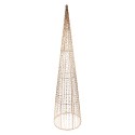 Clayre & Eef Kerstdecoratie met LED-verlichting Kerstboom Ø 20x80/16x60/11x40 cm Goudkleurig Metaal