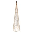 Clayre & Eef Kerstdecoratie met LED-verlichting Kerstboom Ø 20x80/16x60/11x40 cm Goudkleurig Metaal