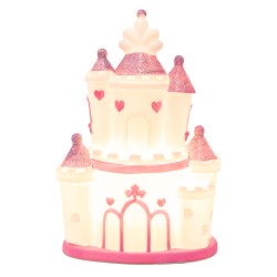 Clayre & Eef Luce Notturna per Bambini LED 16x11x24 cm Rosa Plastica