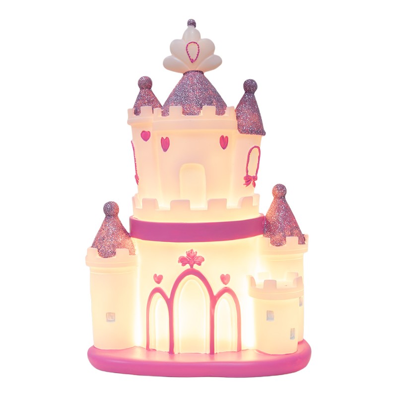 Clayre & Eef Luce Notturna per Bambini LED 23x16x35 cm Rosa Plastica