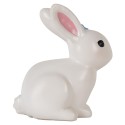 Clayre & Eef Luce Notturna per Bambini Coniglio LED 21x13x22 cm Bianco Plastica