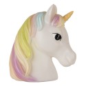 Clayre & Eef Luce Notturna per Bambini Unicorno LED 22x14x24 cm Bianco Plastica