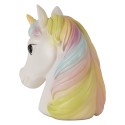 Clayre & Eef Luce Notturna per Bambini Unicorno LED 22x14x24 cm Bianco Plastica