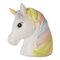 Clayre & Eef Luce Notturna per Bambini Unicorno LED 22x14x24 cm Bianco Plastica
