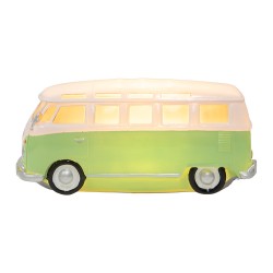 Clayre & Eef Lampada da tavolo Autobus 24x10x11 cm Verde Plastica