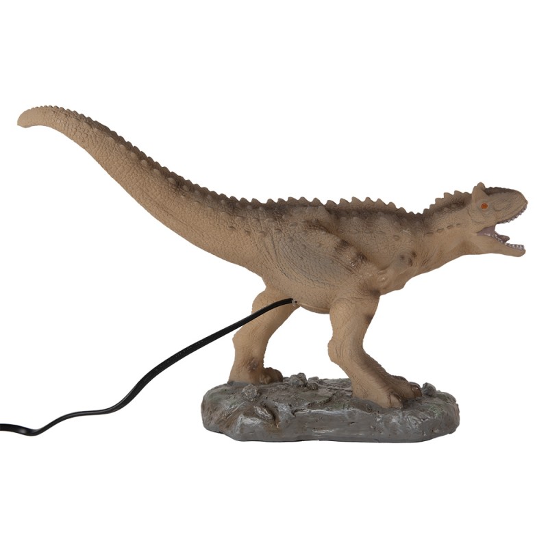 Clayre & Eef Luce Notturna per Bambini Dinosauro LED 36x15x26 cm Marrone Plastica