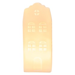 Clayre & Eef Luce Notturna per Bambini Casa LED 9x9x21 cm Bianco Plastica