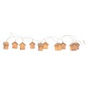 Clayre & Eef Catena Luminosa 10 Lampadine Casa di pan di zenzero LED 150 cm Marrone Plastica