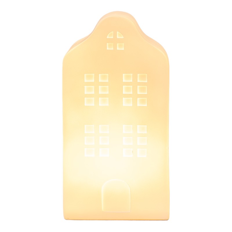 Clayre & Eef Luce Notturna per Bambini Casa LED 8x9x17 cm Bianco Plastica