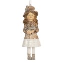 Clayre & Eef Ornamento Natalizio Bambino 12 cm Beige Plastica