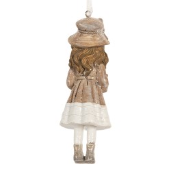 Clayre & Eef Ornamento Natalizio Bambino 12 cm Beige Plastica