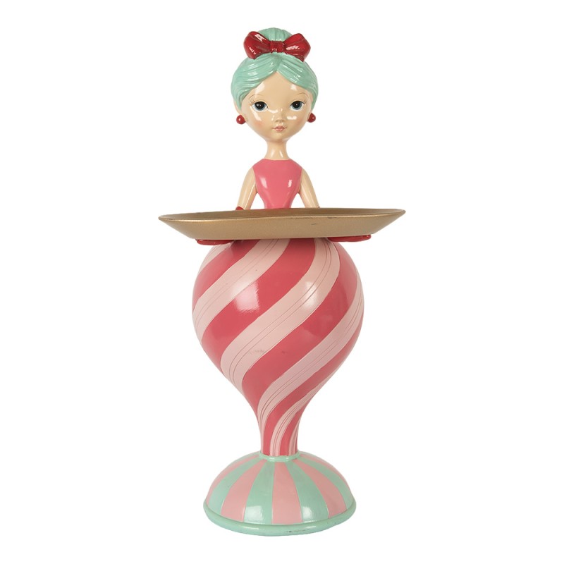 Clayre & Eef Statuetta decorativa Ragazza 22x20x46 cm Rosa Plastica