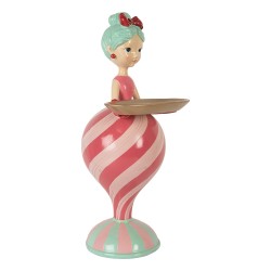 Clayre & Eef Statuetta decorativa Ragazza 22x20x46 cm Rosa Plastica