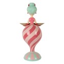 Clayre & Eef Statuetta decorativa Ragazza 22x20x46 cm Rosa Plastica