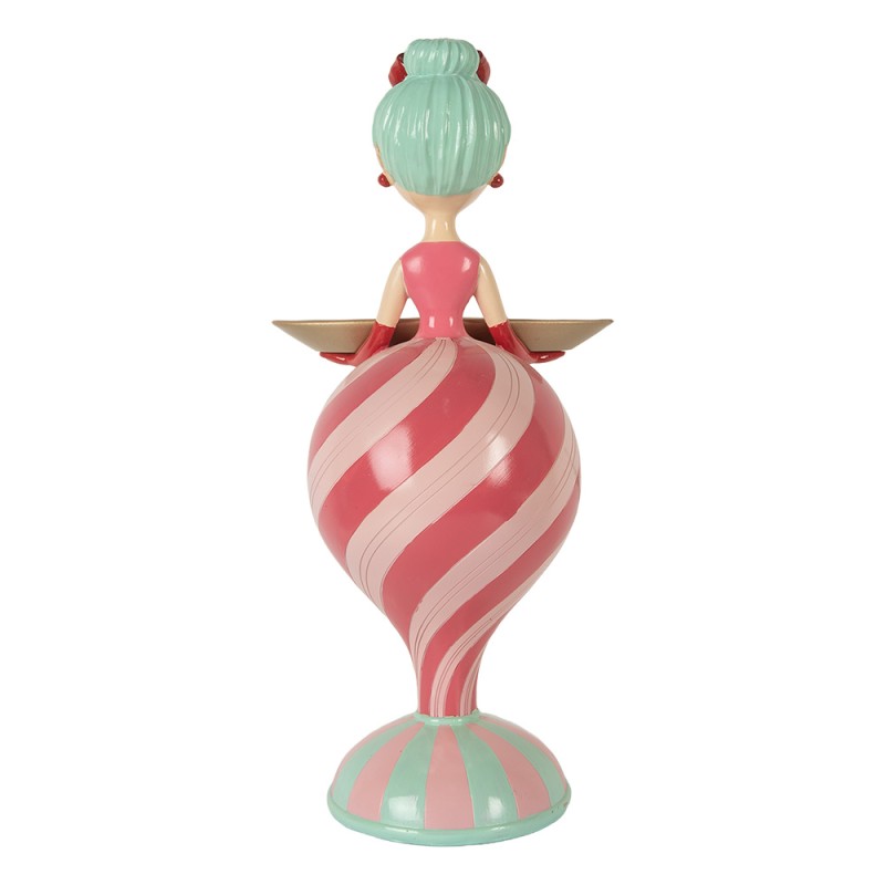 Clayre & Eef Statuetta decorativa Ragazza 22x20x46 cm Rosa Plastica