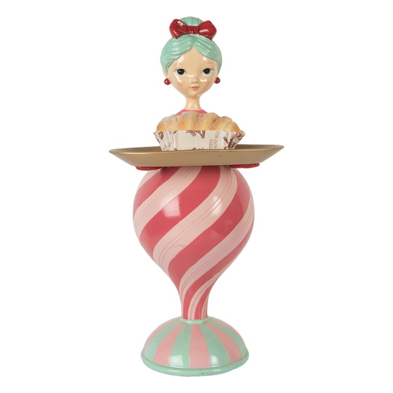Clayre & Eef Statuetta decorativa Ragazza 22x20x46 cm Rosa Plastica