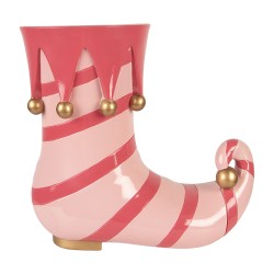 Clayre & Eef Fioriera Stivale 35x17x32 cm Rosa Plastica