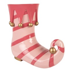 Clayre & Eef Fioriera Stivale 35x17x32 cm Rosa Plastica