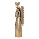 Clayre & Eef Kerstdecoratie Beeld Engel 17x10x39 cm Bruin Metaal