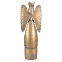 Clayre & Eef Kerstdecoratie Beeld Engel 17x10x46 cm Bruin Metaal