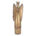 Clayre & Eef Kerstdecoratie Beeld Engel 20x16x52 cm Bruin Metaal