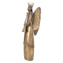 Clayre & Eef Kerstdecoratie Beeld Engel 20x16x52 cm Bruin Metaal