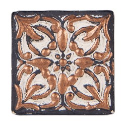 Clayre & Eef Poignée de porte 4 cm Marron Beige Plastique Fleur