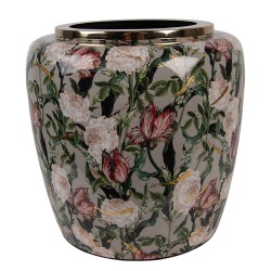 Clayre & Eef Vase Ø 25x25 cm Grey Metal
