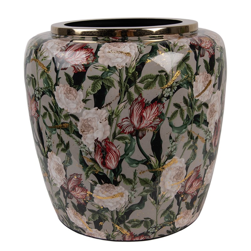 Clayre & Eef Vase Ø 25x25 cm Grey Metal