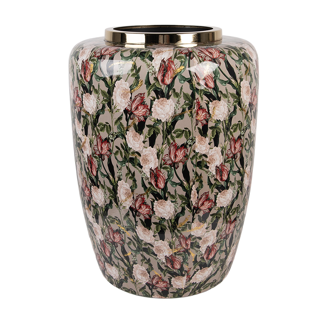 Clayre&Eef VaasØ 33x44 cm Grijs Metaal afbeelding