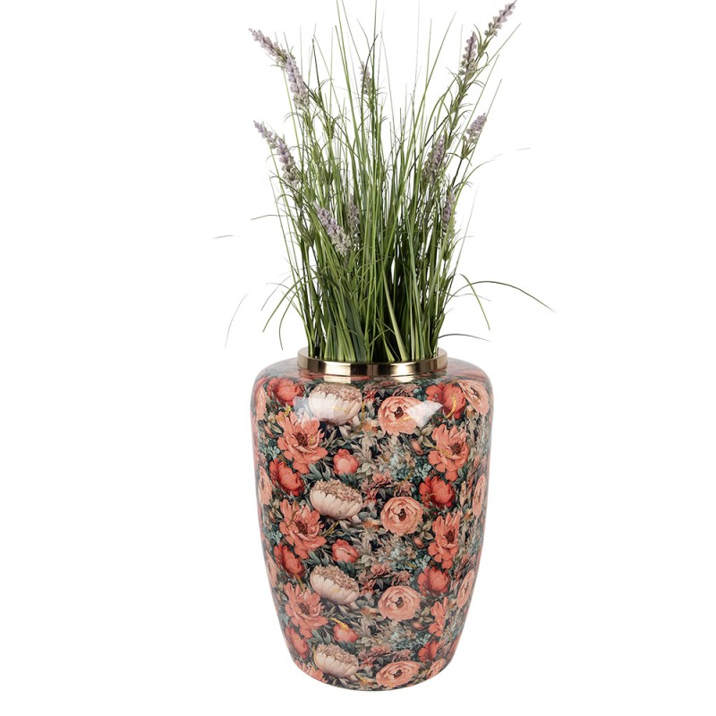 Clayre & Eef Vase Ø 33x44 cm Grün Metall