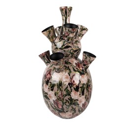 Clayre & Eef Vaas Ø 30x63 cm Grijs Metaal