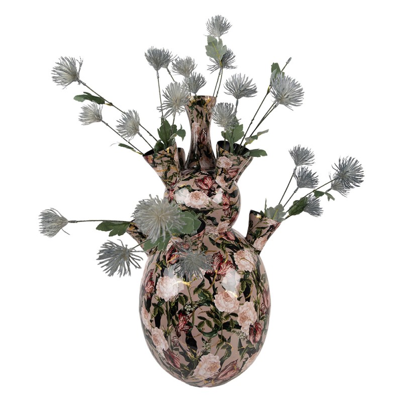 Clayre & Eef Vaas Ø 30x63 cm Grijs Metaal