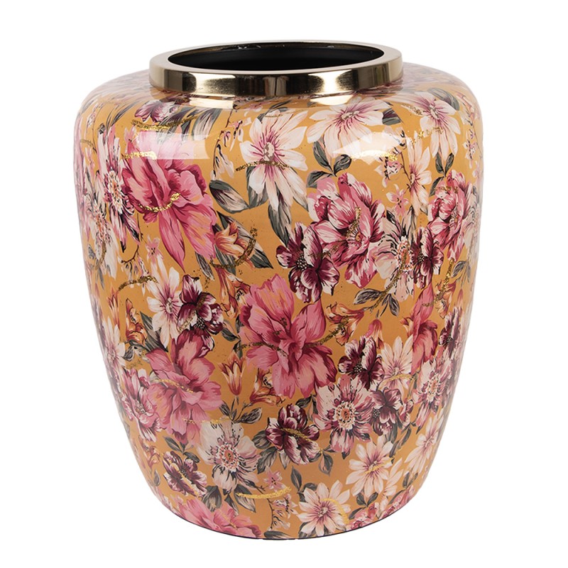 Clayre & Eef Vaas Ø 33x36 cm Geel Metaal