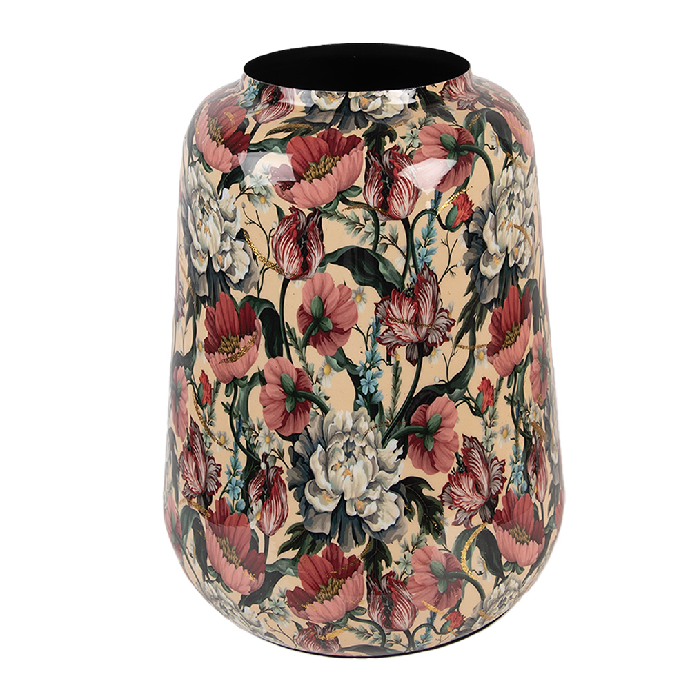 Clayre & Eef Vaas Ø 27x34 cm Beige Metaal afbeelding