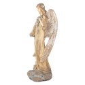 Clayre & Eef Decoratie Beeld Engel 28x22x71 cm Beige Keramiek